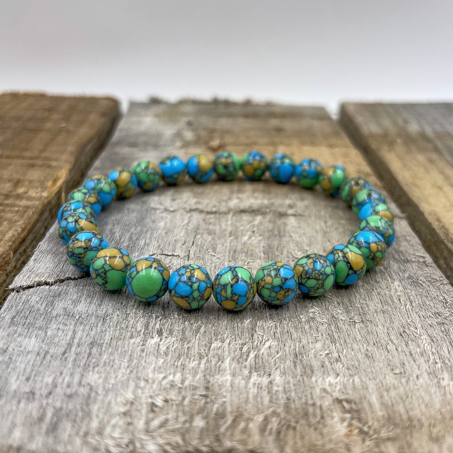 Union - Multicolor Howlite Gemstone Beaded Bracelet