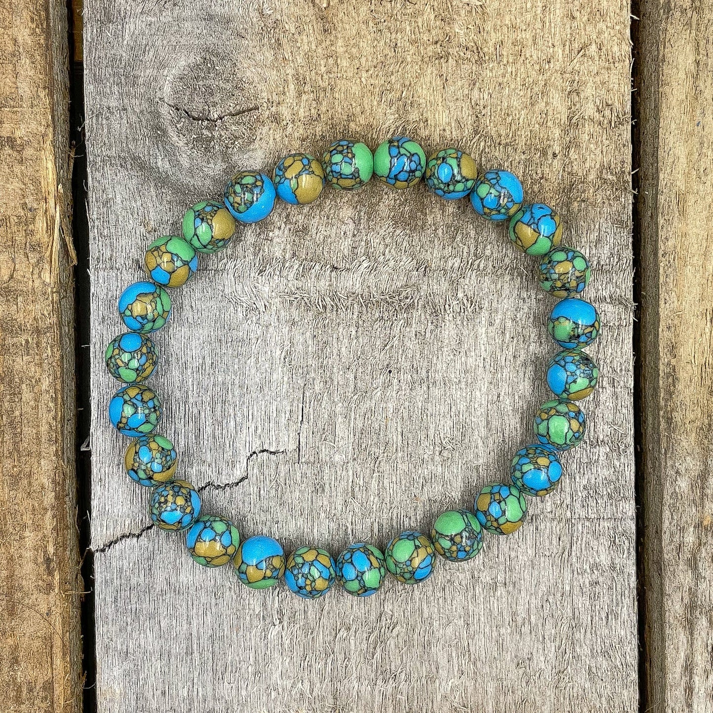 Union - Multicolor Howlite Gemstone Beaded Bracelet